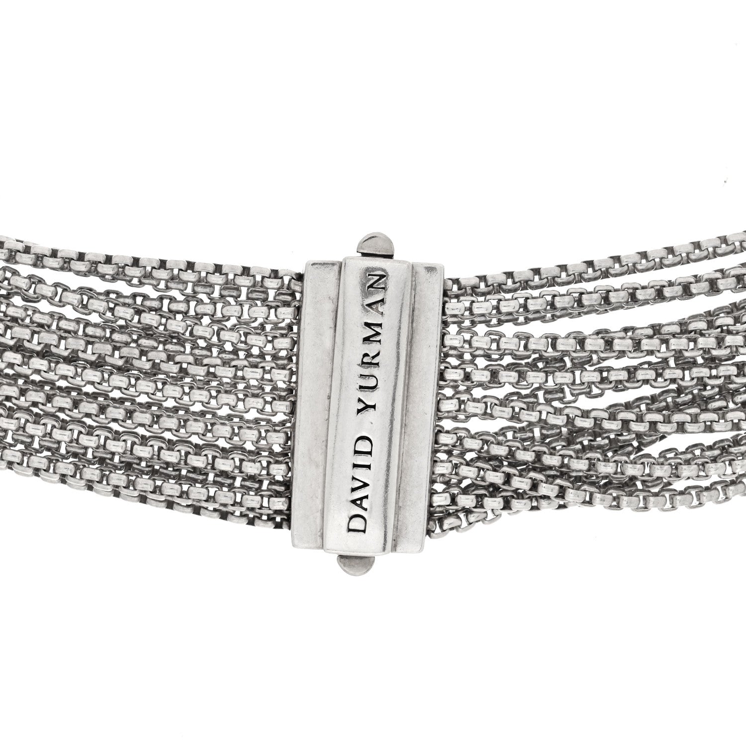 David Yurman Sterling Silver Multi Strand Box Chain Necklace 4 of 4