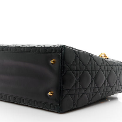 Christian Dior Lambskin Cannage Medium Lady Dior Black 11 of 14