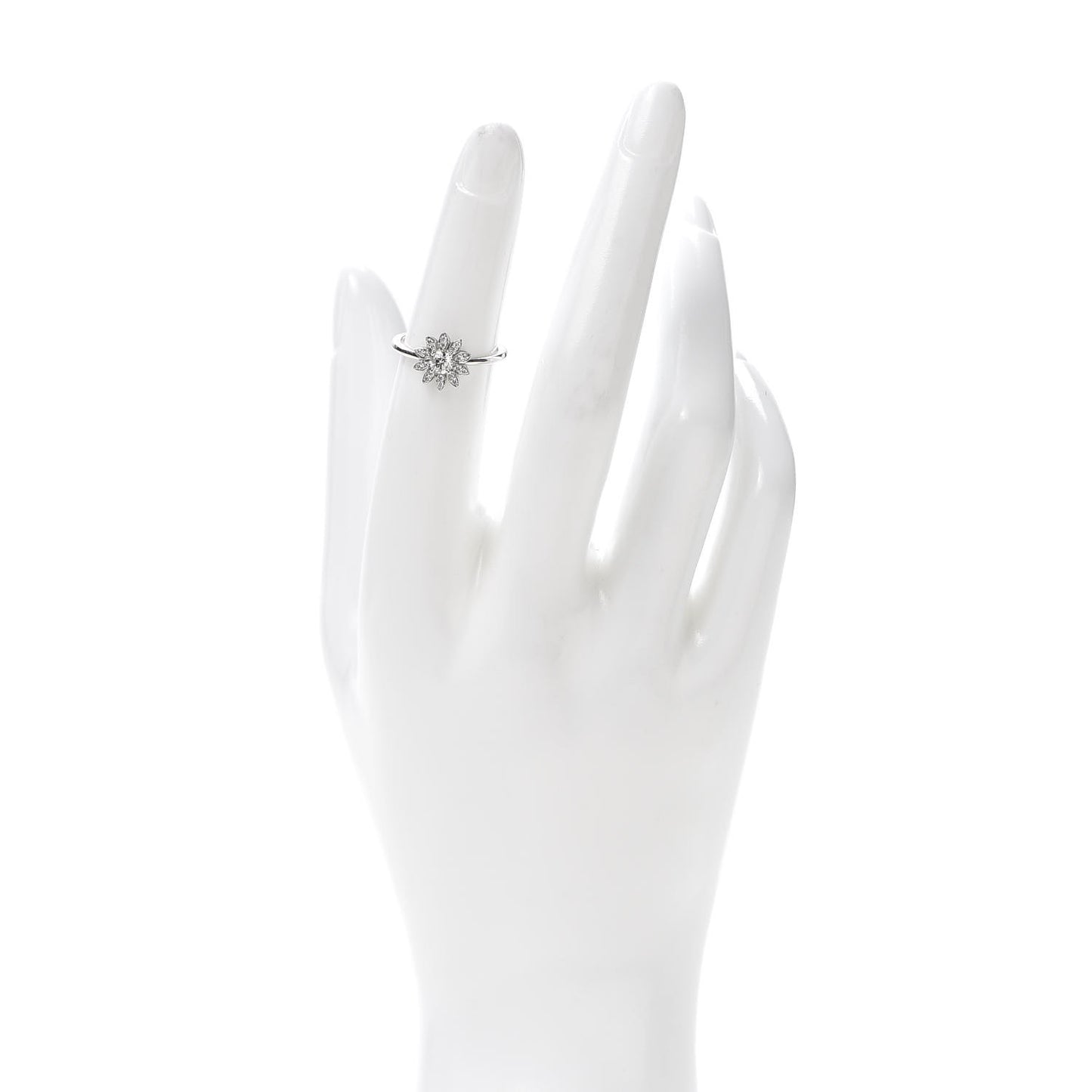 Platinum Diamond Enchant Garden Flower Ring 49 5
