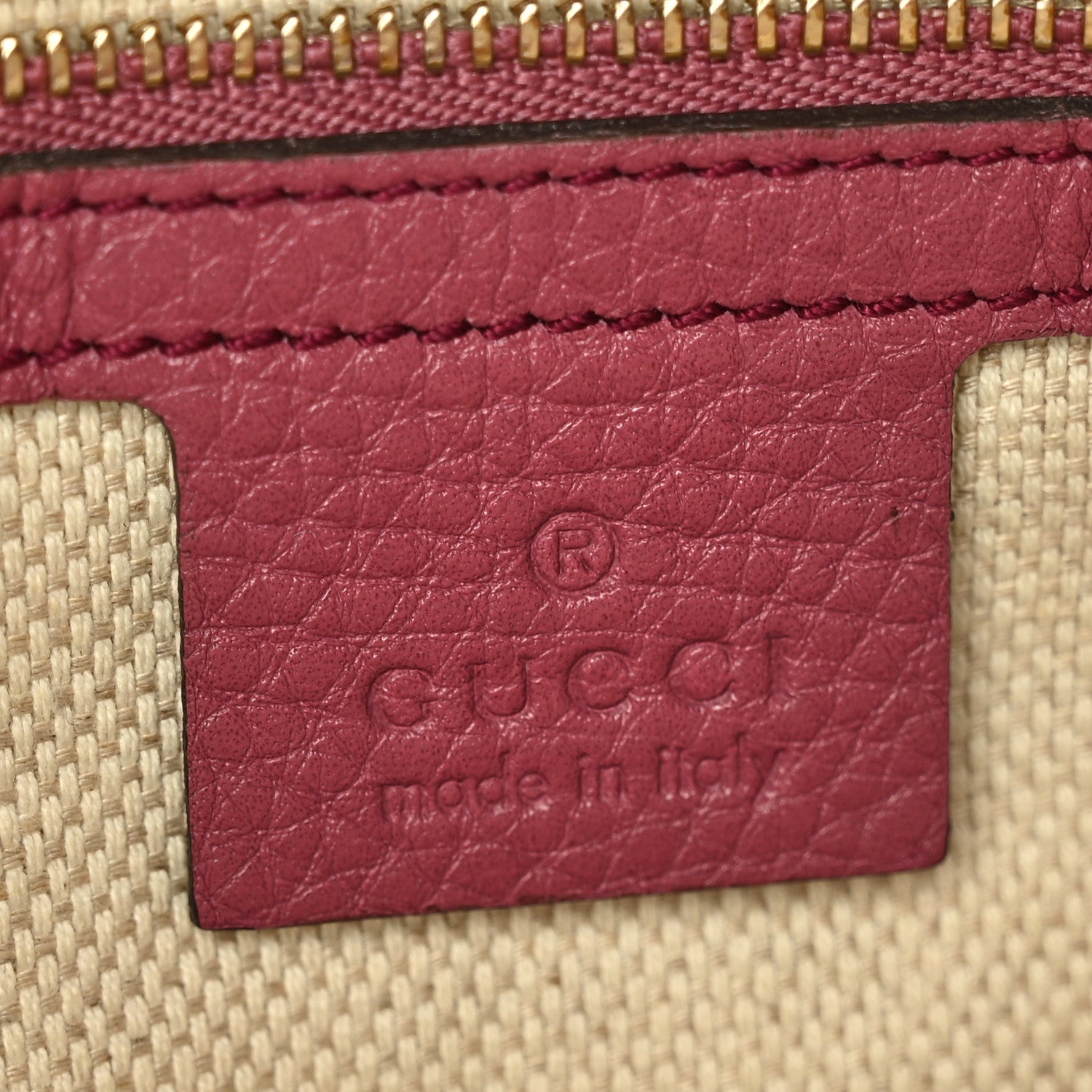 Gucci Pebbled Calfskin Small Soho Top Handle Bag Peonia Flower 6 of 10