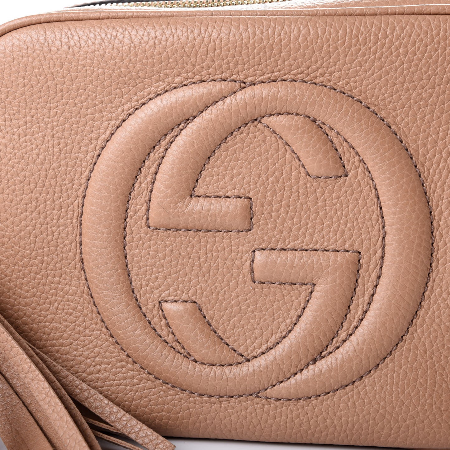 Pebbled Calfskin Small Soho Disco Bag Camelia