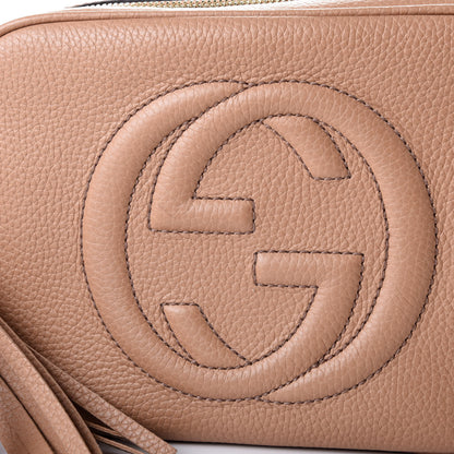 Gucci Pebbled Calfskin Small Soho Disco Bag Camelia 9 of 10