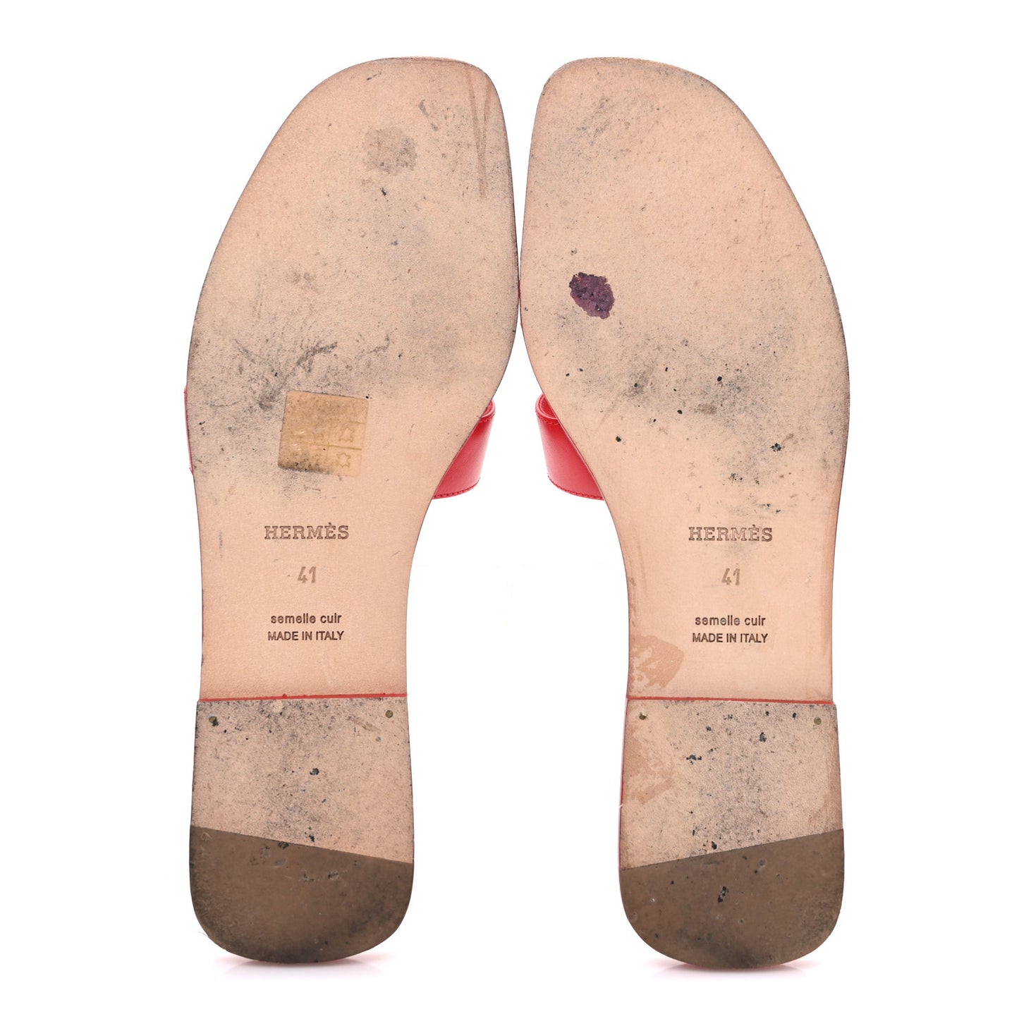 Calfskin Oran Sandals 41 Rouge Bali