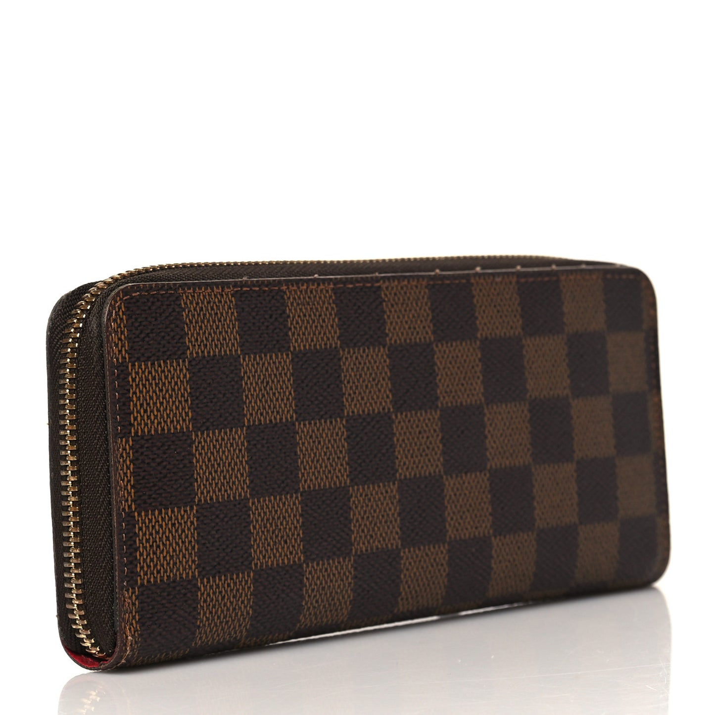 Damier Ebene Clemence Wallet Cherry