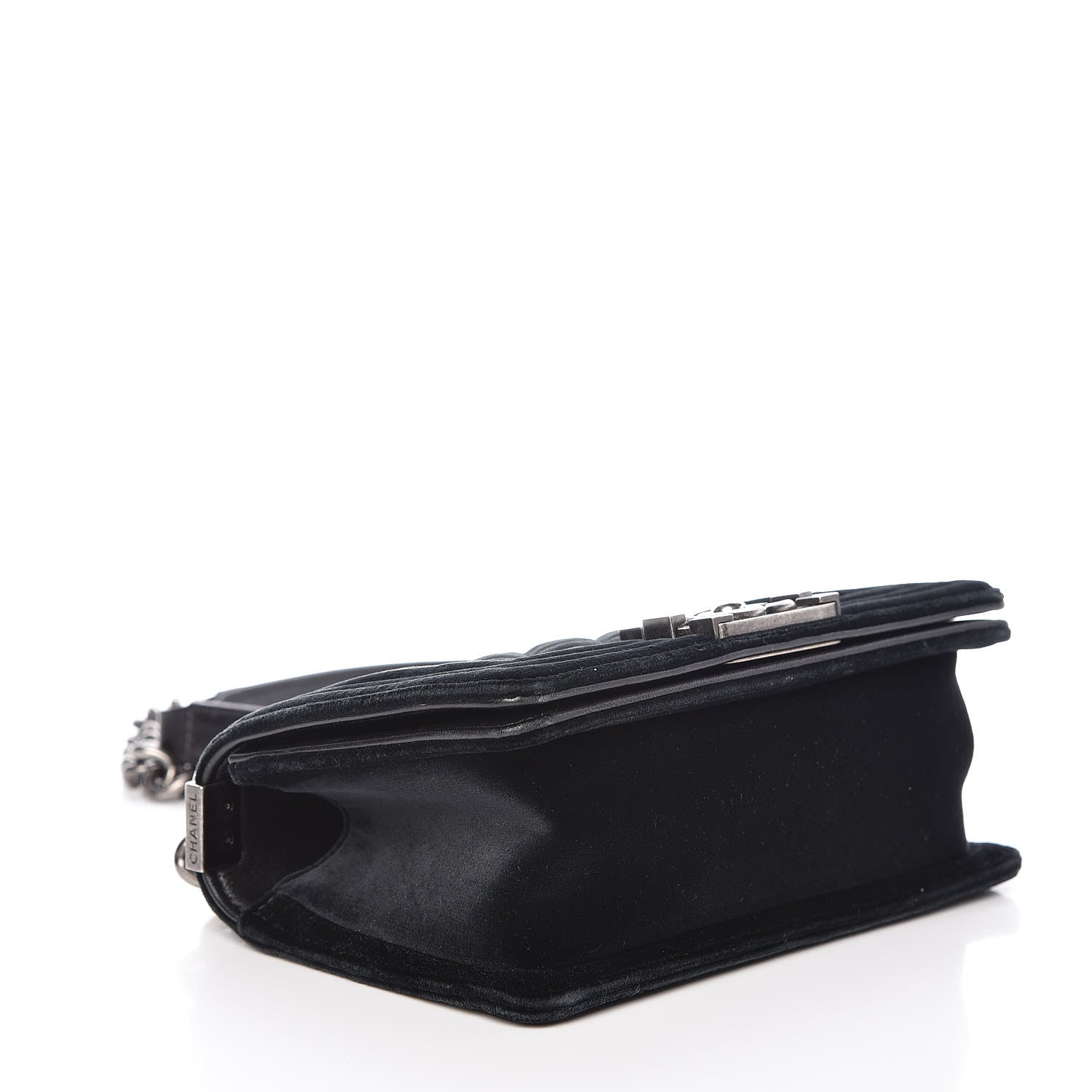 Chanel Velvet Quilted Small Boy Flap Black 4 of 15