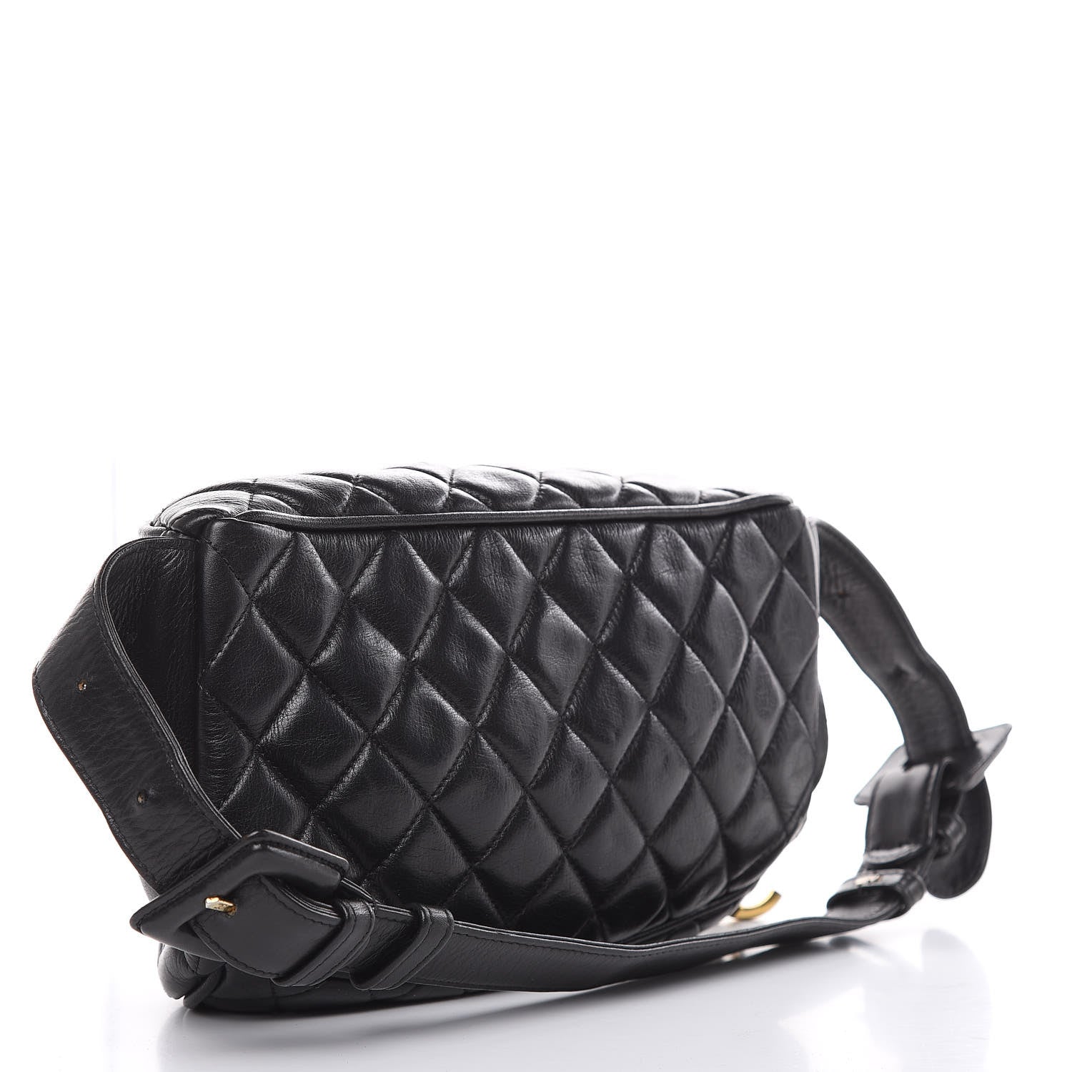 Chanel Calfskin Quilted Waist Bag Black 4 of 12