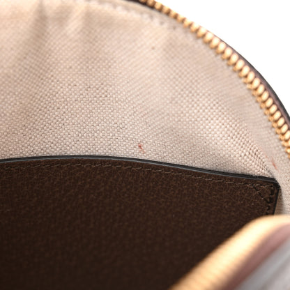 Gucci Monogram Jumbo GG Textured Dollar Calfskin Web Small Ophidia Dome Shoulder Bag Camel Ebony New Acero 12 of 12