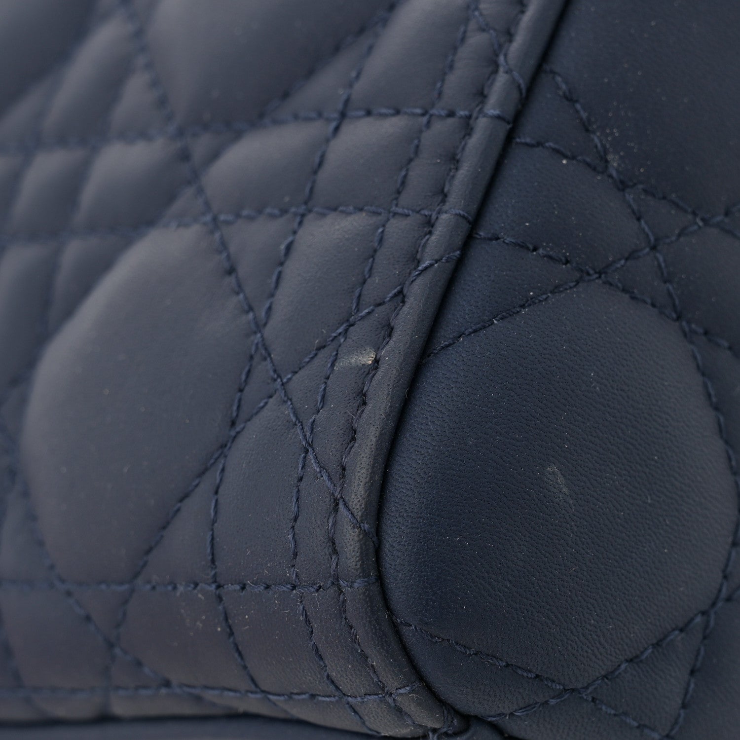 Christian Dior Ultra Matte Calfskin Cannage Large Lady Dior Blue 13 of 14