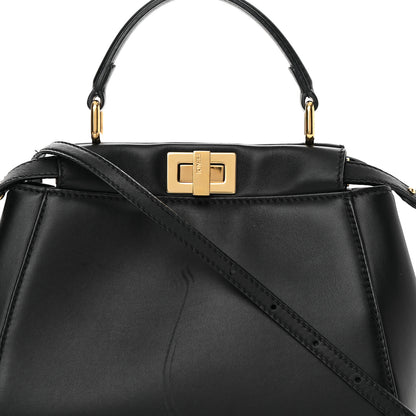 Fendi Nappa Mini Peekaboo Iconic Satchel Black 10 of 17