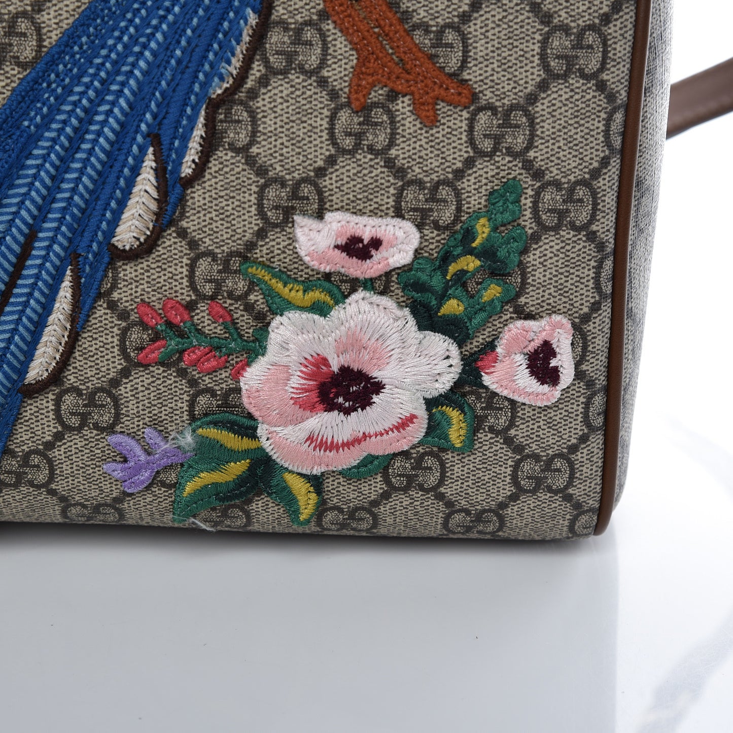 GG Supreme Monogram Garden Collection Medium Boston Beige Tuscany