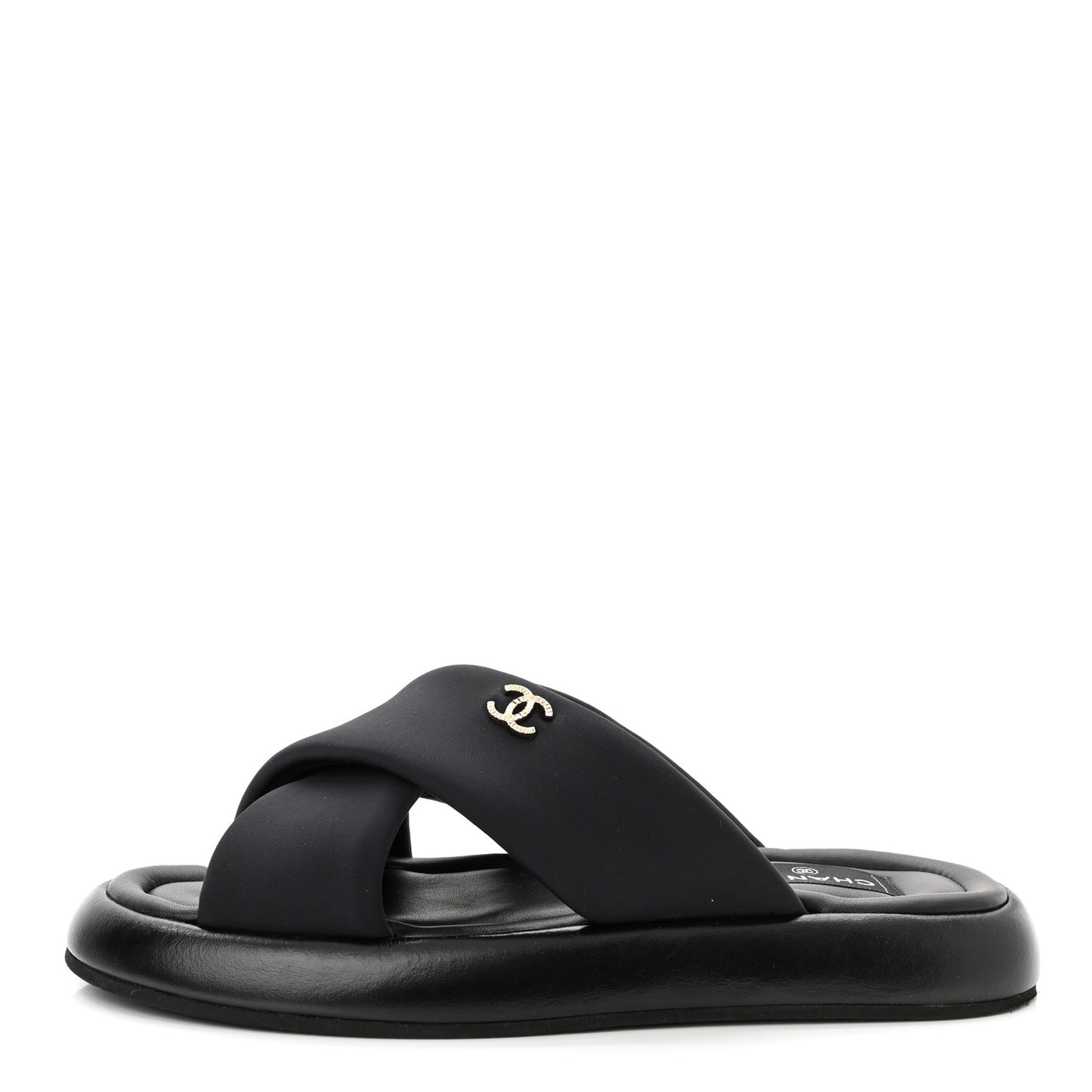 Fabric CC Mules Sandals 40 Black