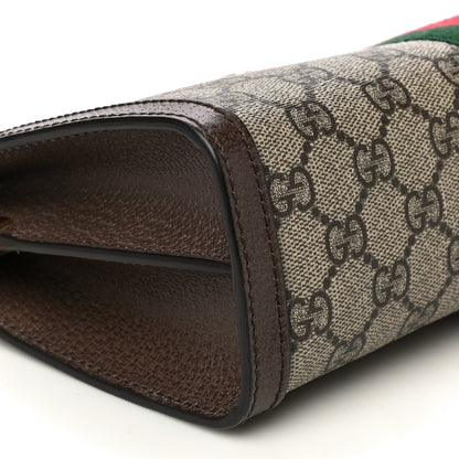 Gucci GG Supreme Monogram Web Small Ophidia Chain Shoulder Bag Brown 11 of 13