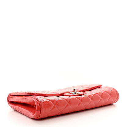 Chanel Patent Quilted Clutch with Chain Flap Fuchsia 4 of 13