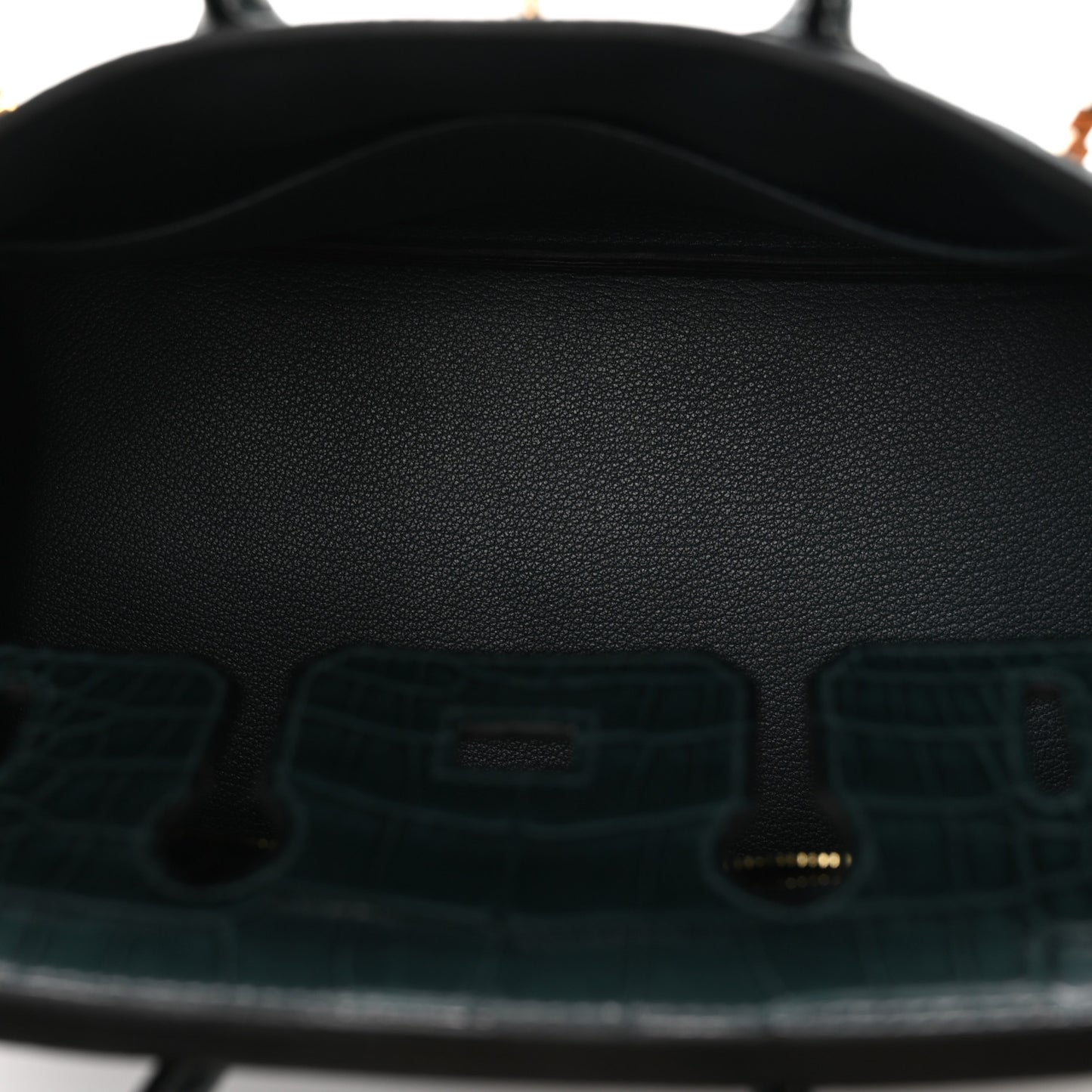 Togo Matte Alligator Birkin Touch 25 Vert Cypress