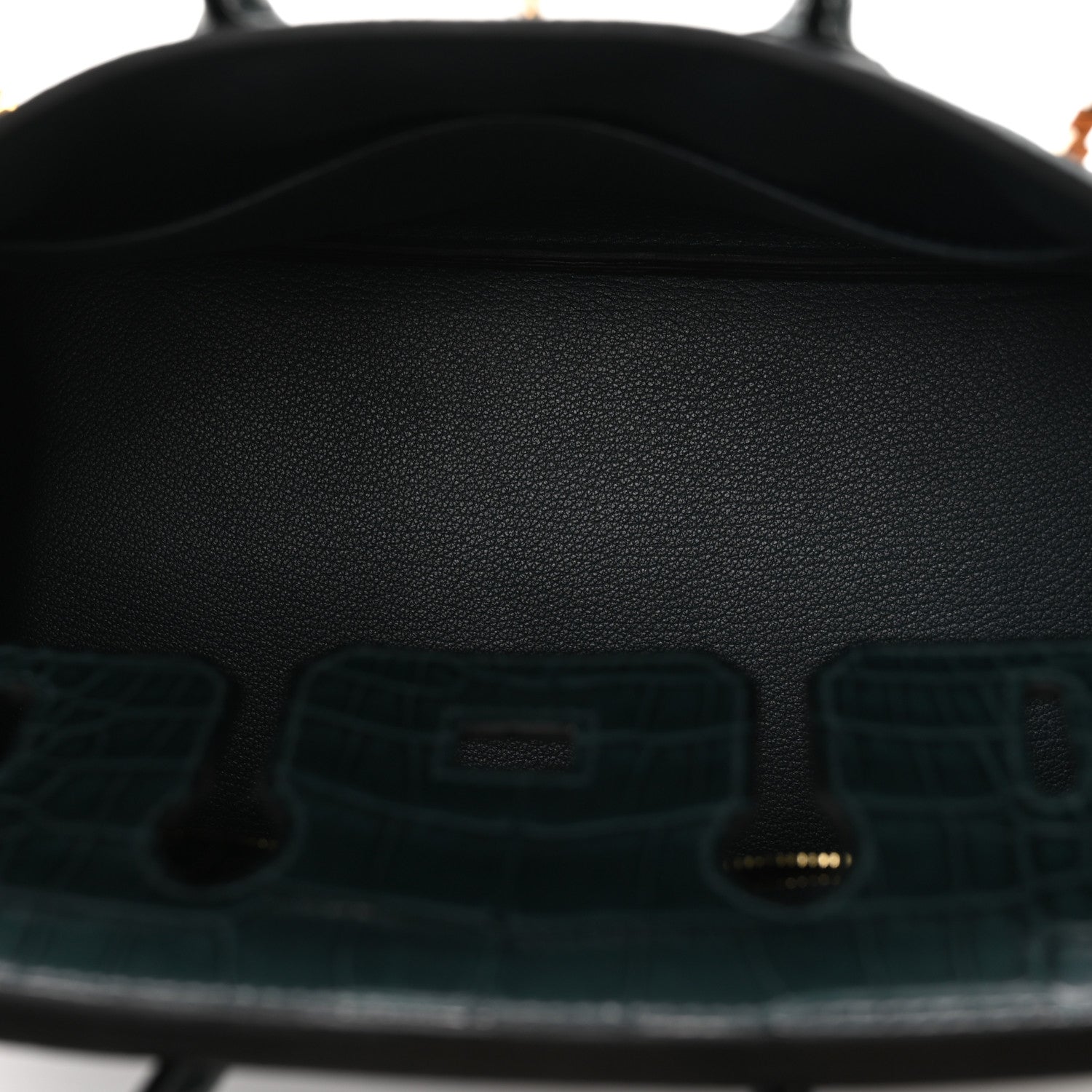 Hermes Togo Matte Alligator Birkin Touch 25 Vert Cypress 5 of 11