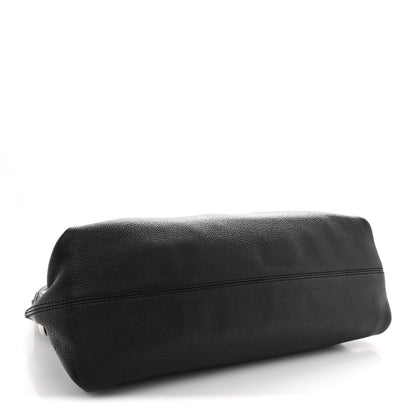 Salvatore Ferragamo Calfskin Fanisa Gancini Large Hobo Black 4 of 12