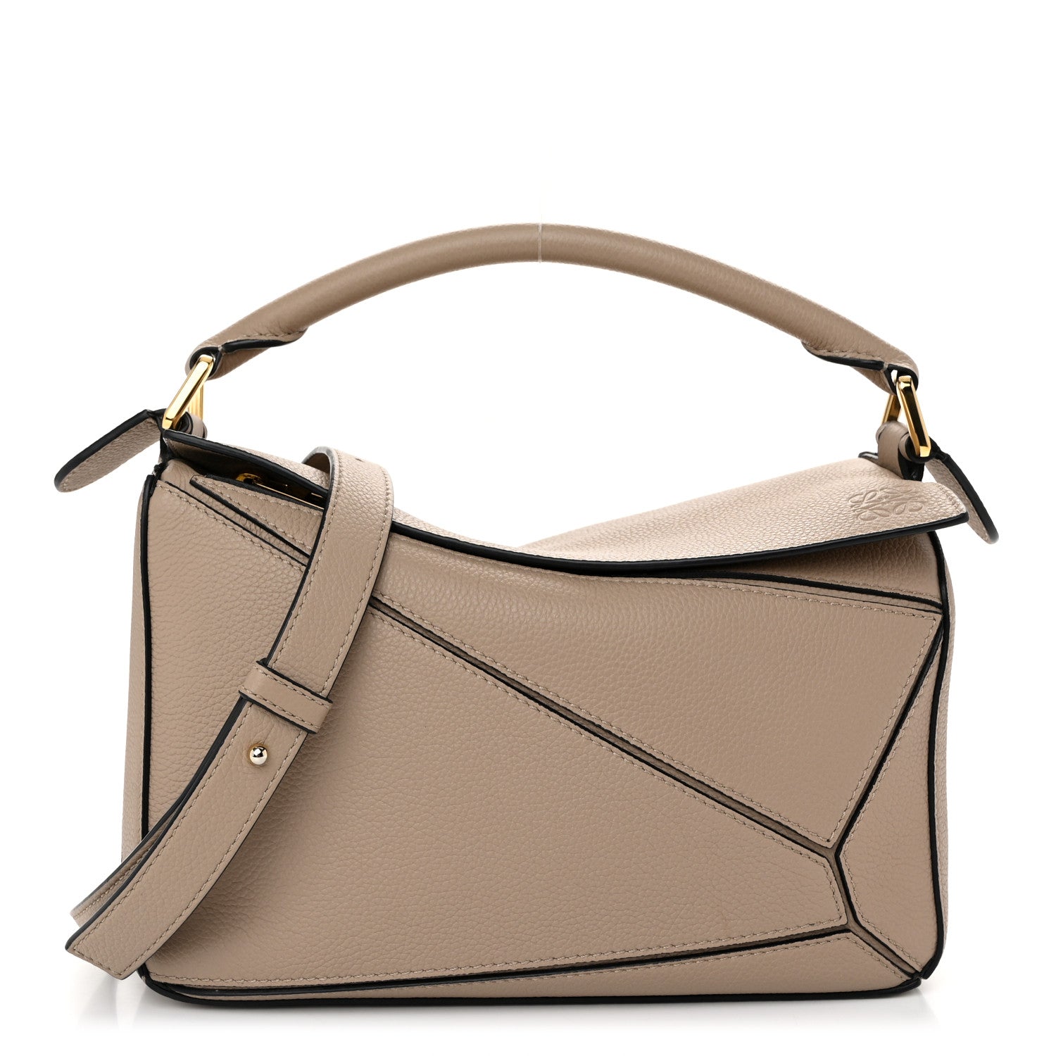 Loewe Grained Calfskin Small Puzzle Bag Sand 1 of 9