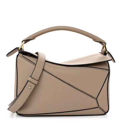 Loewe Grained Calfskin Small Puzzle Bag Sand 1 of 9