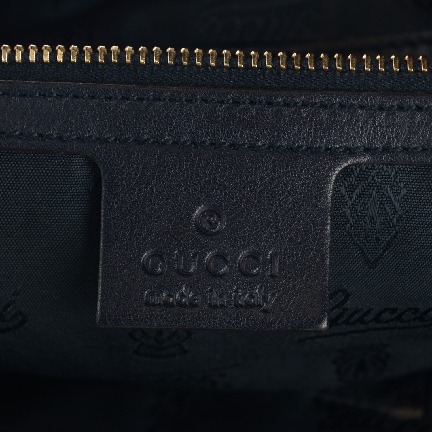 Gucci Crystal Monogram Large Hysteria Clutch Navy Blue 5 of 7