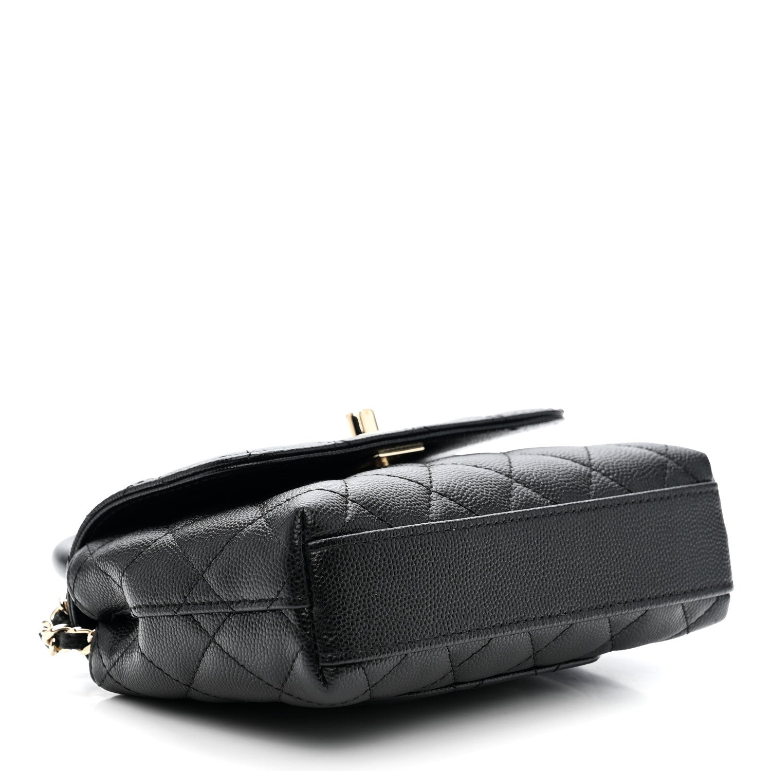 Chanel Caviar Quilted Coco Handle Clutch With Chain Black 3 of 10