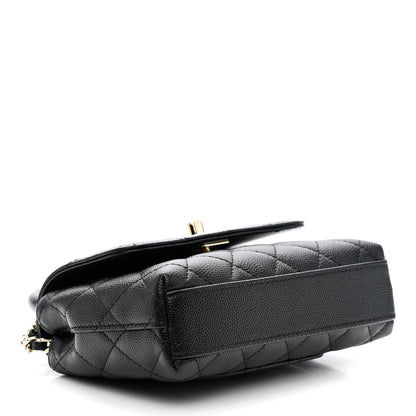 Chanel Caviar Quilted Coco Handle Clutch With Chain Black 3 of 10