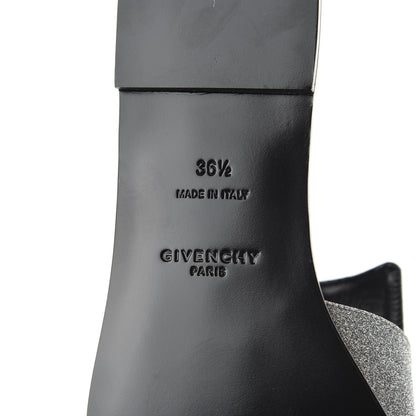 Givenchy Glitter Embellished Calfskin 4G Flat Sandals 36.5 Silver 7 of 10