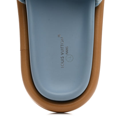 Louis Vuitton Monogram Denim LV Bliss Womens Comfort Mules 36.5 Turquoise 7 of 9