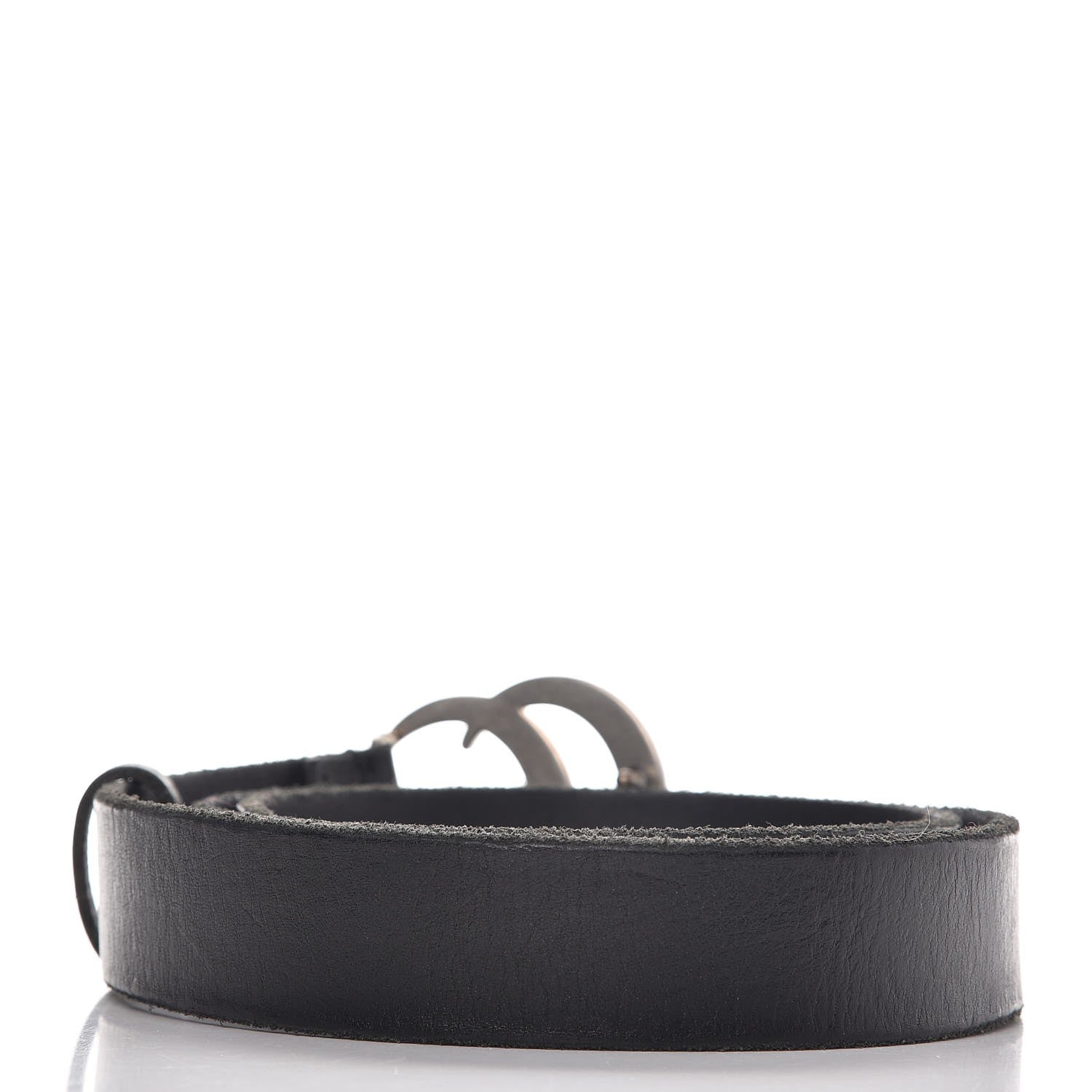 Gucci Faded Calfskin Double G 30mm Belt 85 34 Black 3 of 6