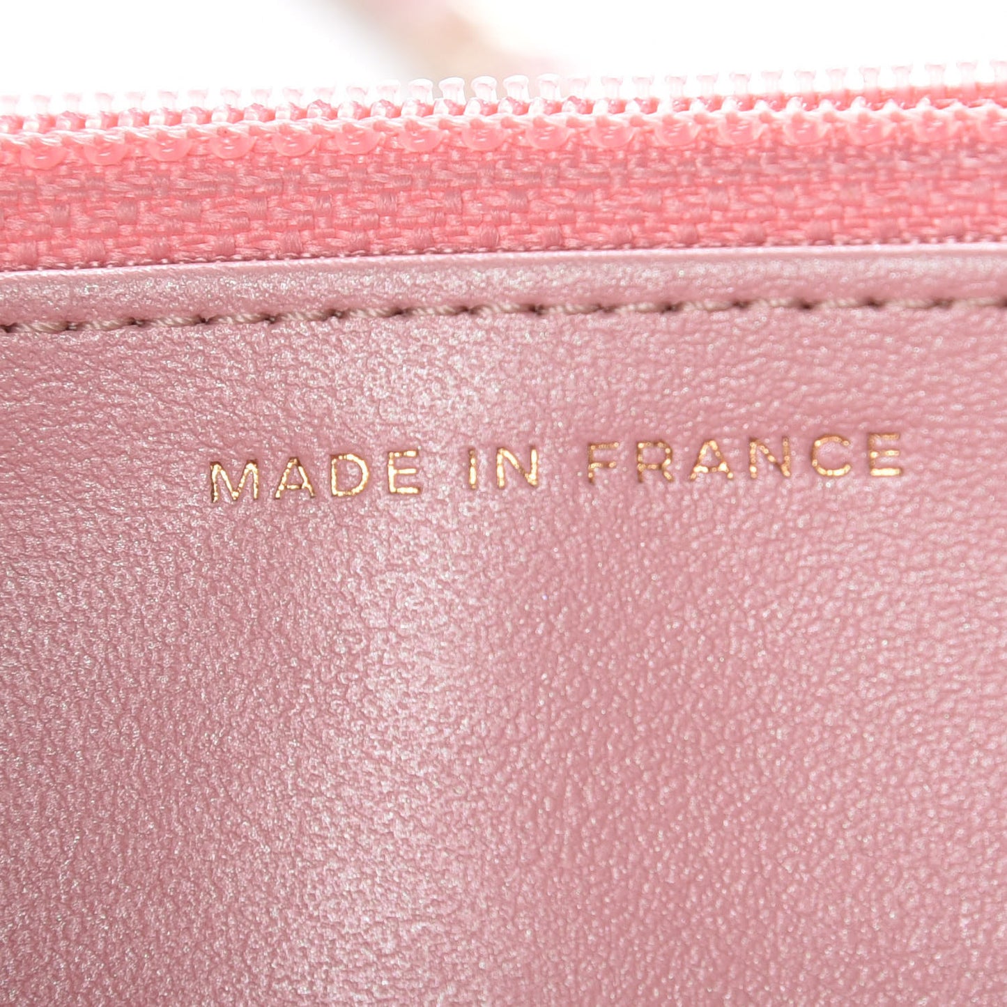 Iridescent Caviar Quilted Wallet on Chain WOC Rose Pink