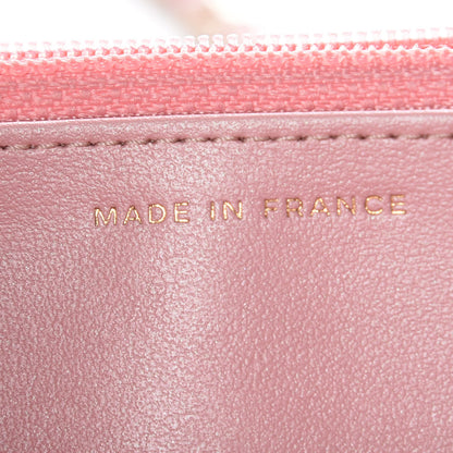 Chanel Iridescent Caviar Quilted Wallet on Chain WOC Rose Pink 7 of 10