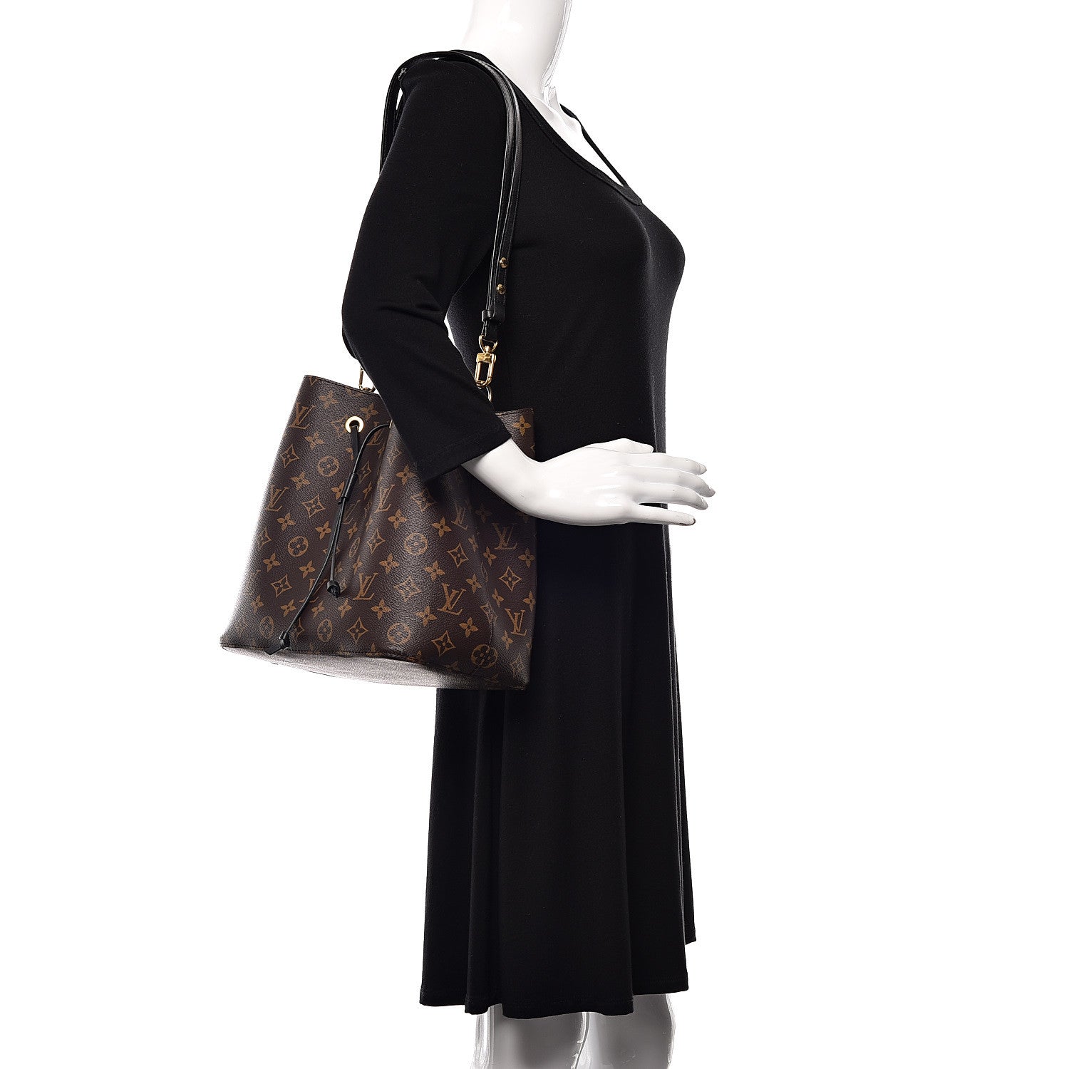 Louis Vuitton Monogram Neonoe MM Black 2 of 11