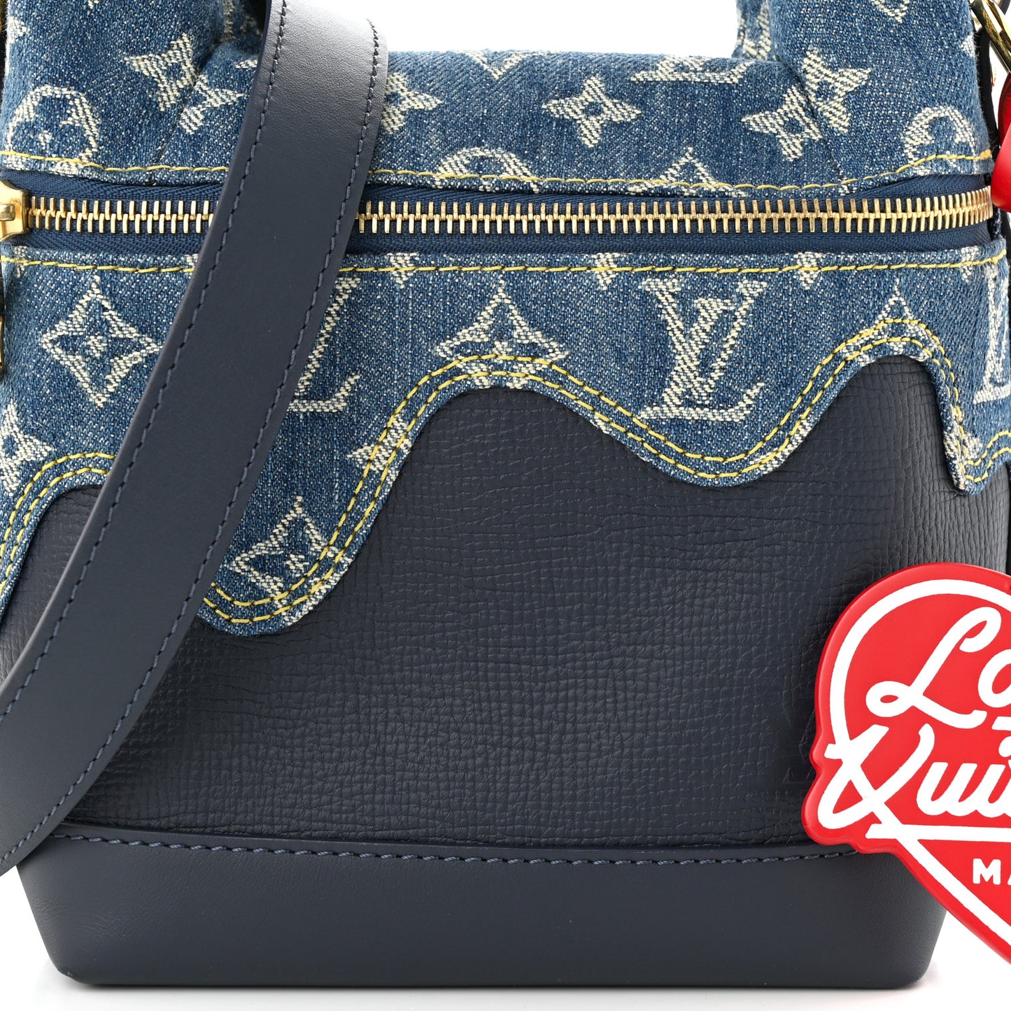 X NIGO Taurillon Monogram Denim Japanese Cruiser Blue