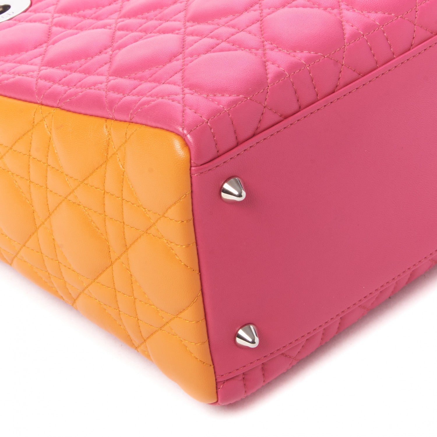 Christian Dior Lambskin Cannage Medium Tri-Color Lady Dior Pink 5 of 8