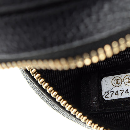 Chanel Caviar Quilted Filigree Zip Around Classic Coin Purse Black 7 of 8
