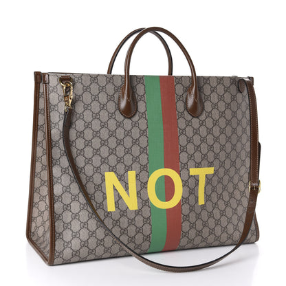 Gucci GG Supreme Monogram Fake/Not Large Retro Interlocking G Tote Bag Beige Brown Sugar 4 of 13