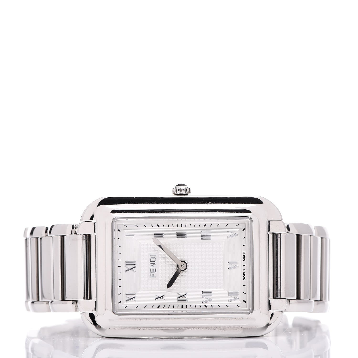 Fendi Stainless Steel 31mm Classico Rectangle Quartz Watch 3 of 7