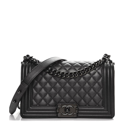 Chanel Caviar Quilted Medium Boy Flap So Black 1 of 8