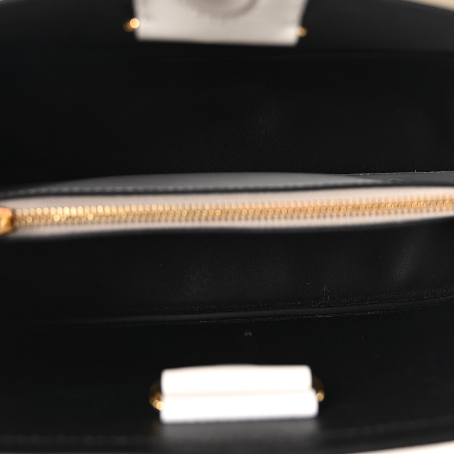 Prada Saffiano Cuir Small Matinee Tote  Bianco Black 5 of 9