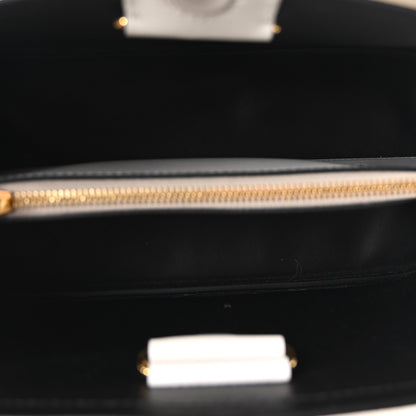 Prada Saffiano Cuir Small Matinee Tote  Bianco Black 5 of 9
