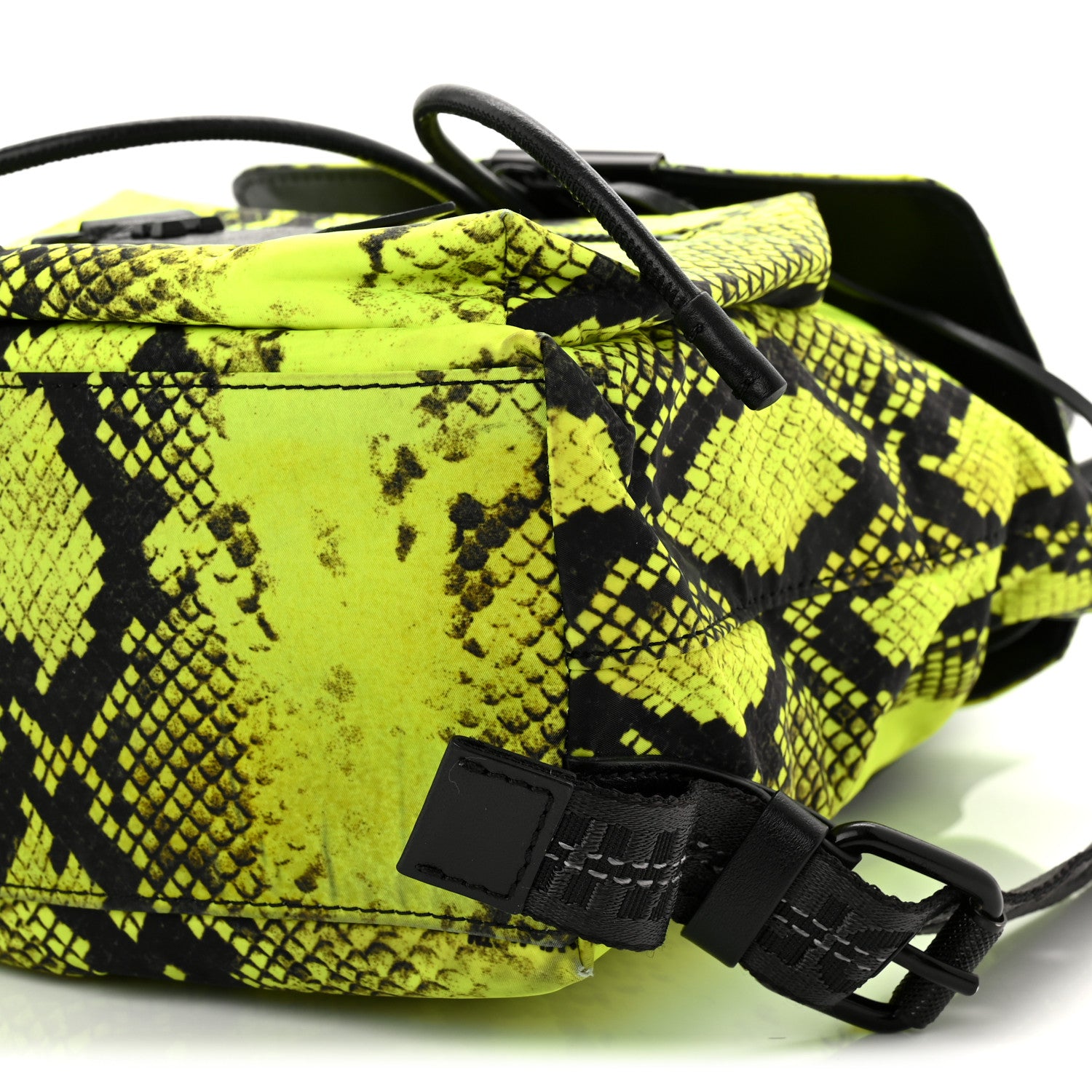 Off-White Nylon Python Print Mini Backpack Fluo Yellow Black 9 of 9
