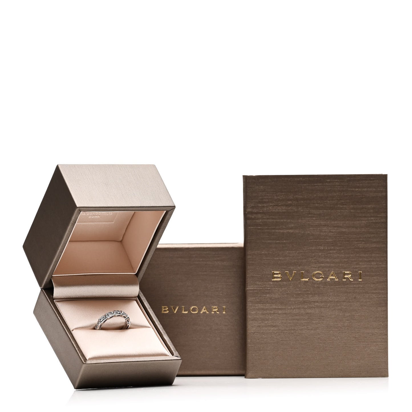 18K White Gold Diamond Serpenti Viper Band Ring 49 5