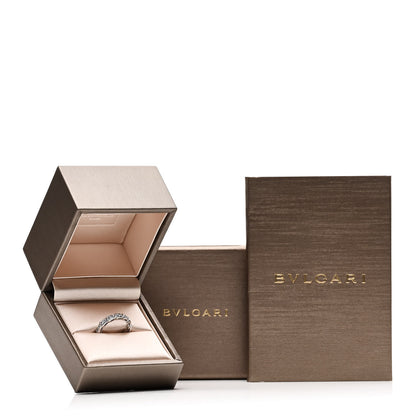 Bulgari 18K White Gold Diamond Serpenti Viper Band Ring 49 5 6 of 6