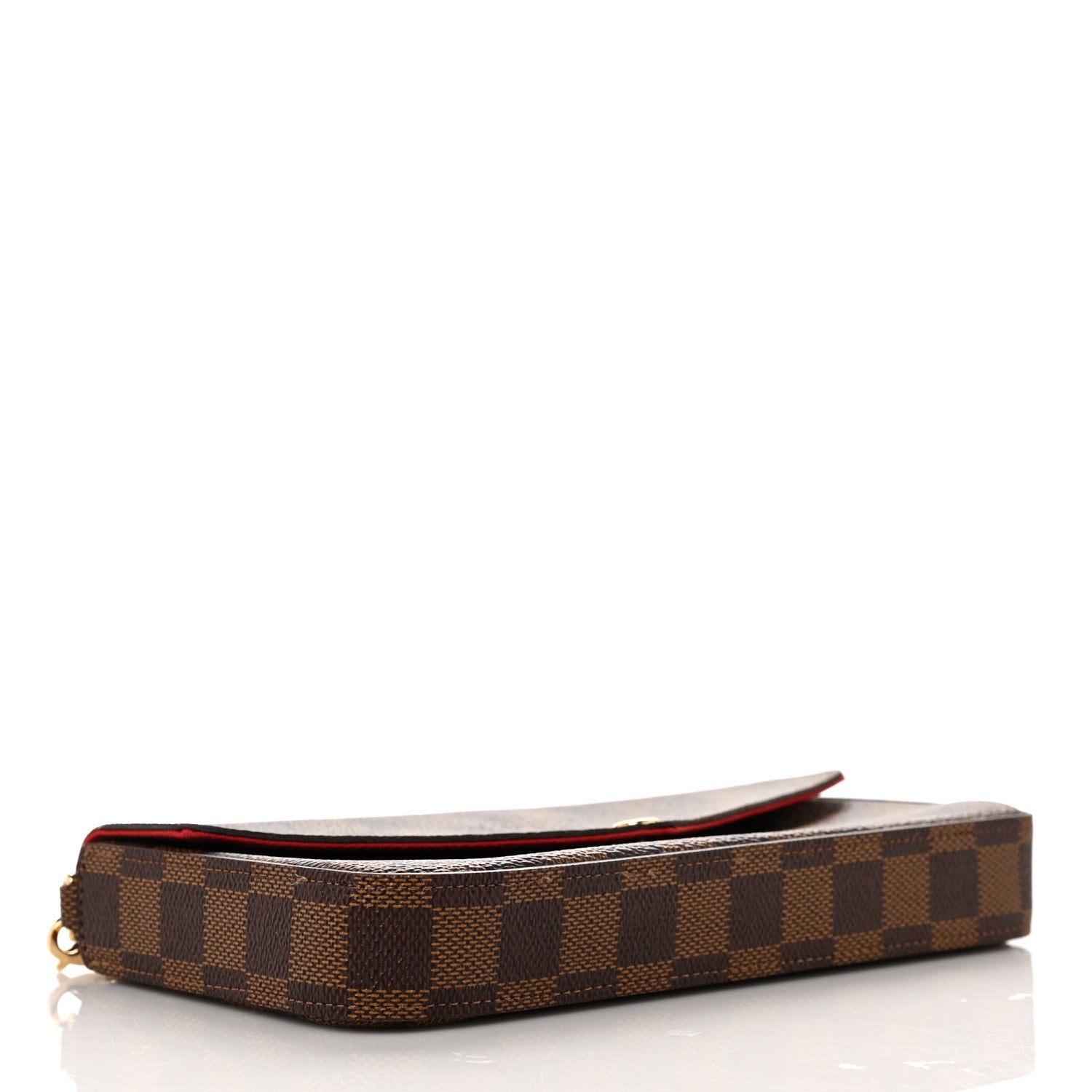 Louis Vuitton Damier Ebene Pochette Felicie Chain Wallet 4 of 9