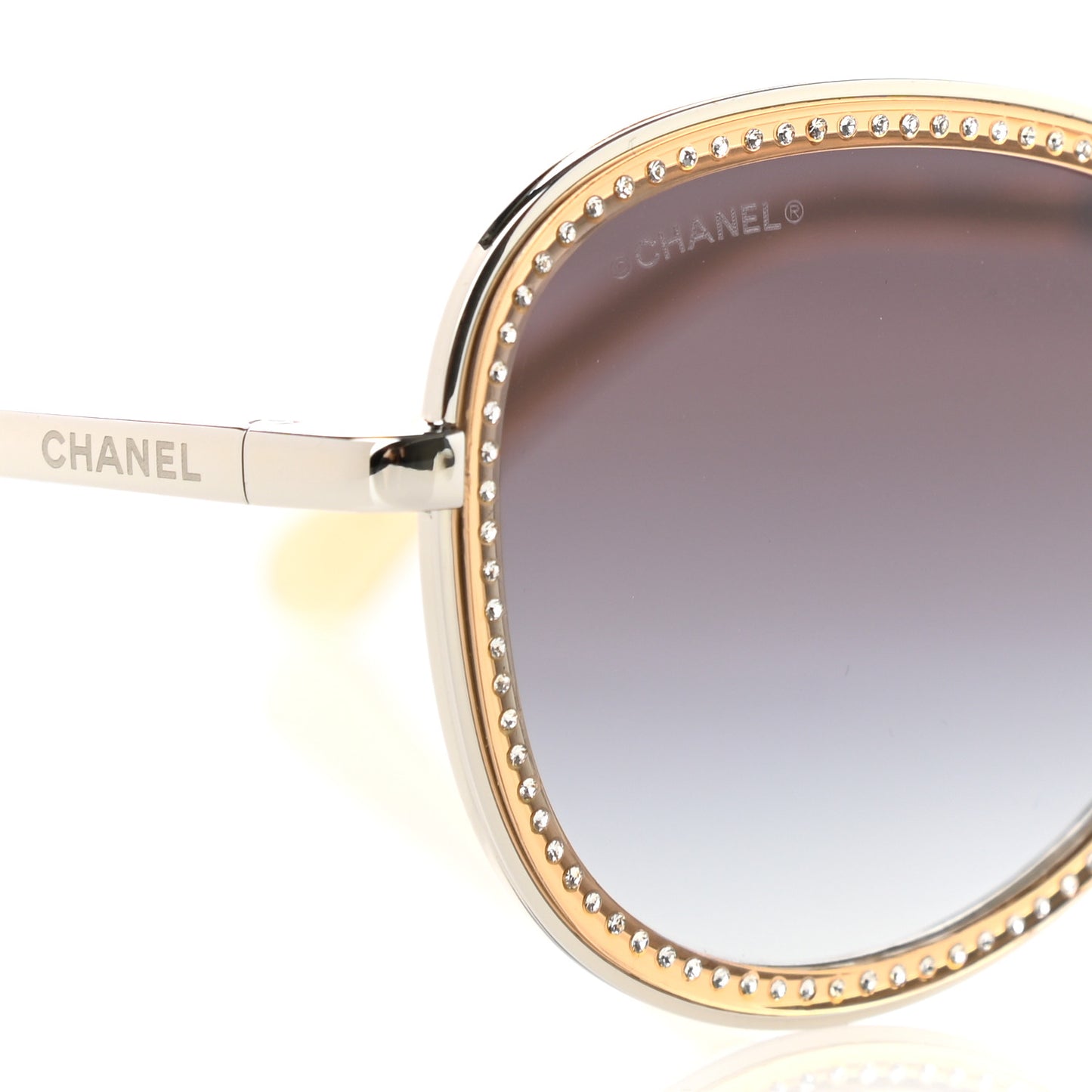 Metal Crystal Sunglasses 2207-B-S Yellow