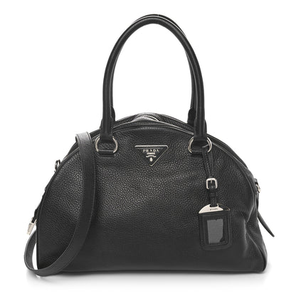 Prada Vitello Daino Bowling Bag Black 1 of 9