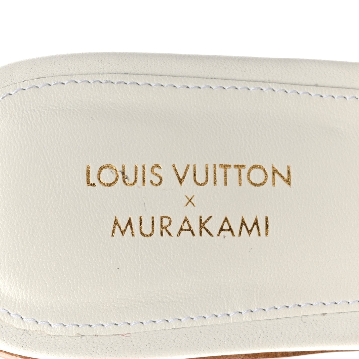 LV X TM Lambskin Monogram 6AM Flat Mule Sandals 39 White Multicolor