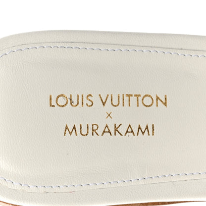 Louis Vuitton LV X TM Lambskin Monogram 6AM Flat Mule Sandals 39 White Multicolor 7 of 9