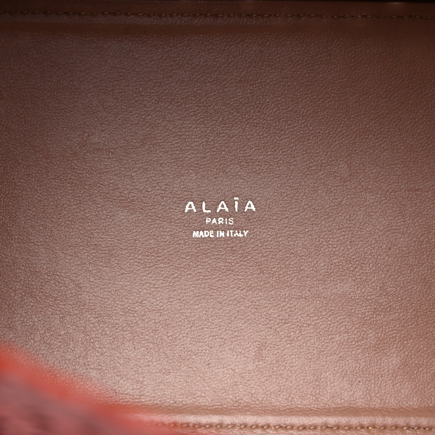 Alaia Lux Calfskin Vienne Wave Mina 25 Bag Red 6 of 8