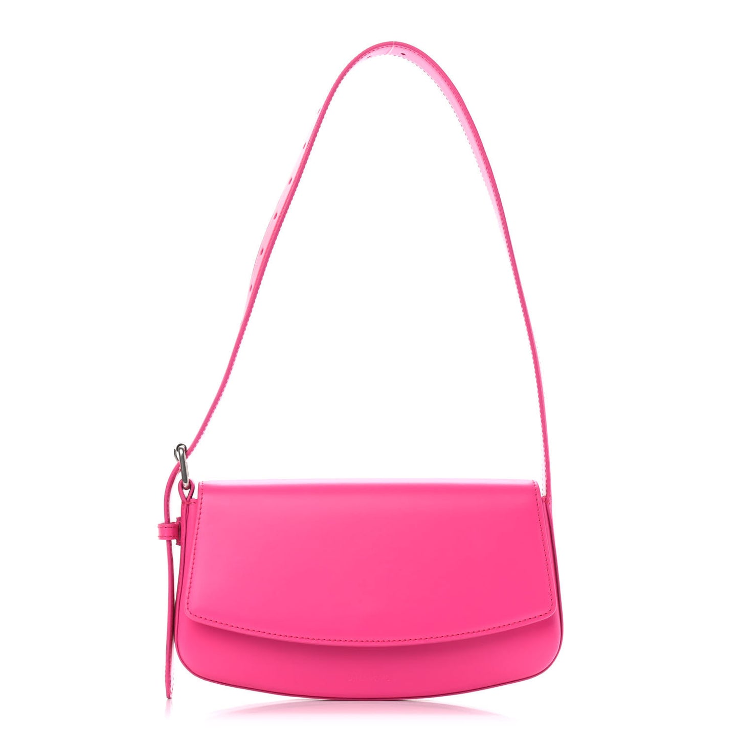 Shiny Box Calfskin Ghost Sling Bag Fuchsia