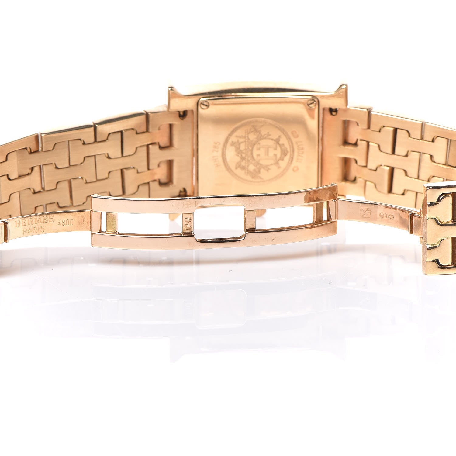 Hermes 18K Yellow Gold 21mm Heure H Hour Quartz Watch 6 of 6